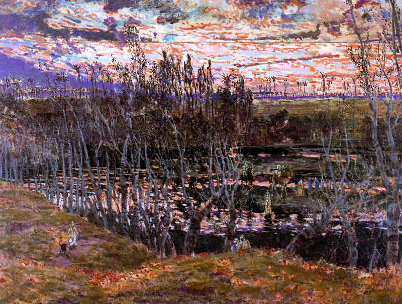 Antonio Munoz Degrain Un Vado en el Rio Jordan - Hand Painted Oil Painting