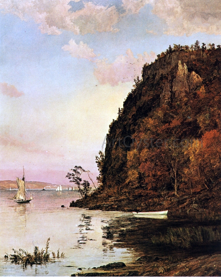  Jasper Francis Cropsey Under the Palisades, in October - Hand Painted Oil Painting