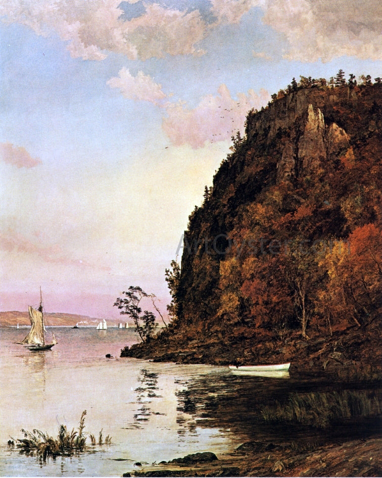 Jasper Francis Cropsey Under the Palisades, in October - Hand Painted Oil Painting