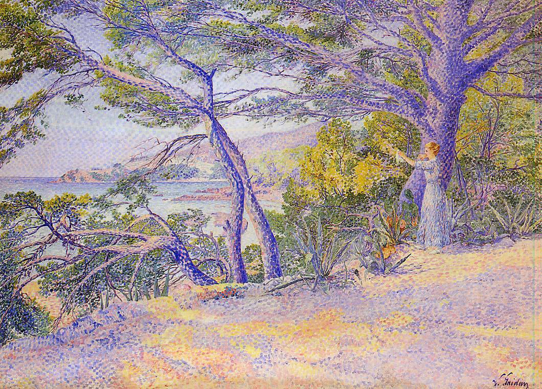  Louis Gaidan Under the Pines at Carqueiranne - Hand Painted Oil Painting