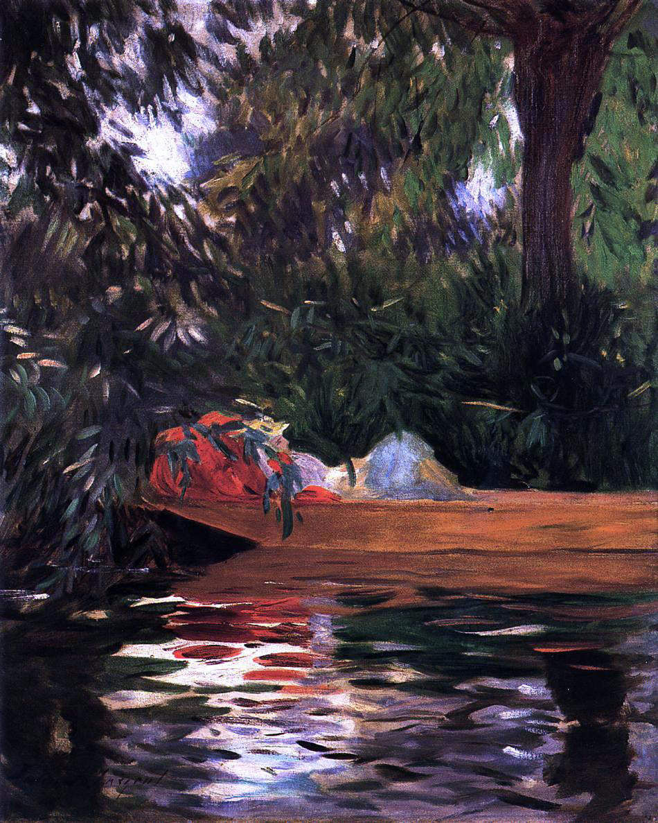 John Singer Sargent Under the Willows - Hand Painted Oil Painting
