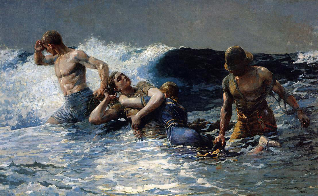 Winslow Homer Undertow - Hand Painted Oil Painting