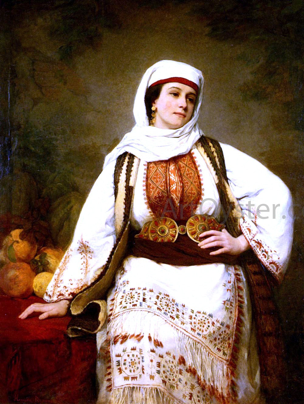 Hon Browne Henriette Une Beaute Orientale - Hand Painted Oil Painting