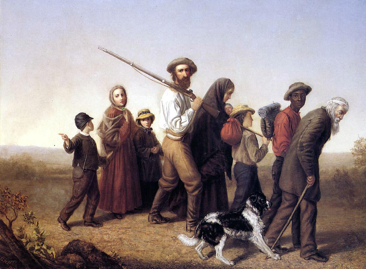 George W Pettit Union Refugees - Hand Painted Oil Painting