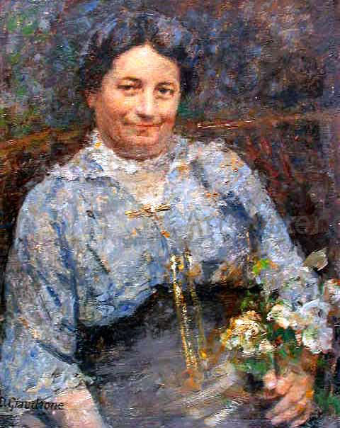  Domingo Giaudrone Unknown (also known as Portrait of a Lady 1) - Hand Painted Oil Painting