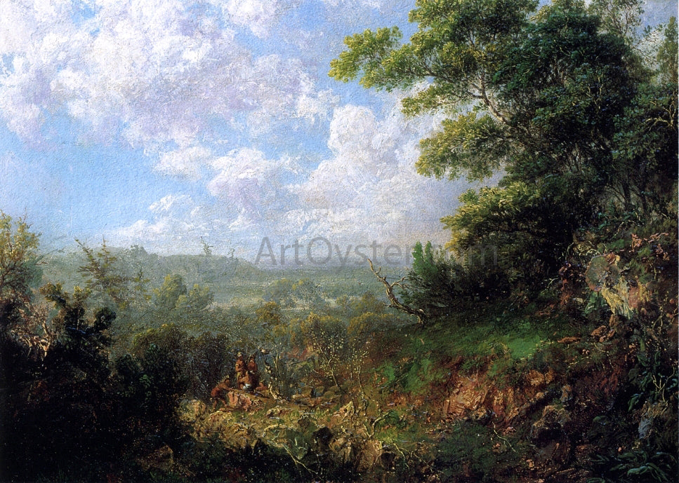 William Mason Brown Untitles (also known as Landscape with Indians) - Hand Painted Oil Painting