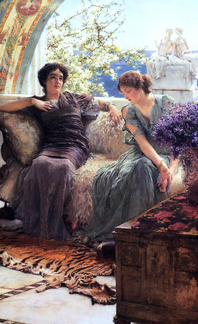 Sir Lawrence Alma-Tadema Unwelcome Confidence - Hand Painted Oil Painting