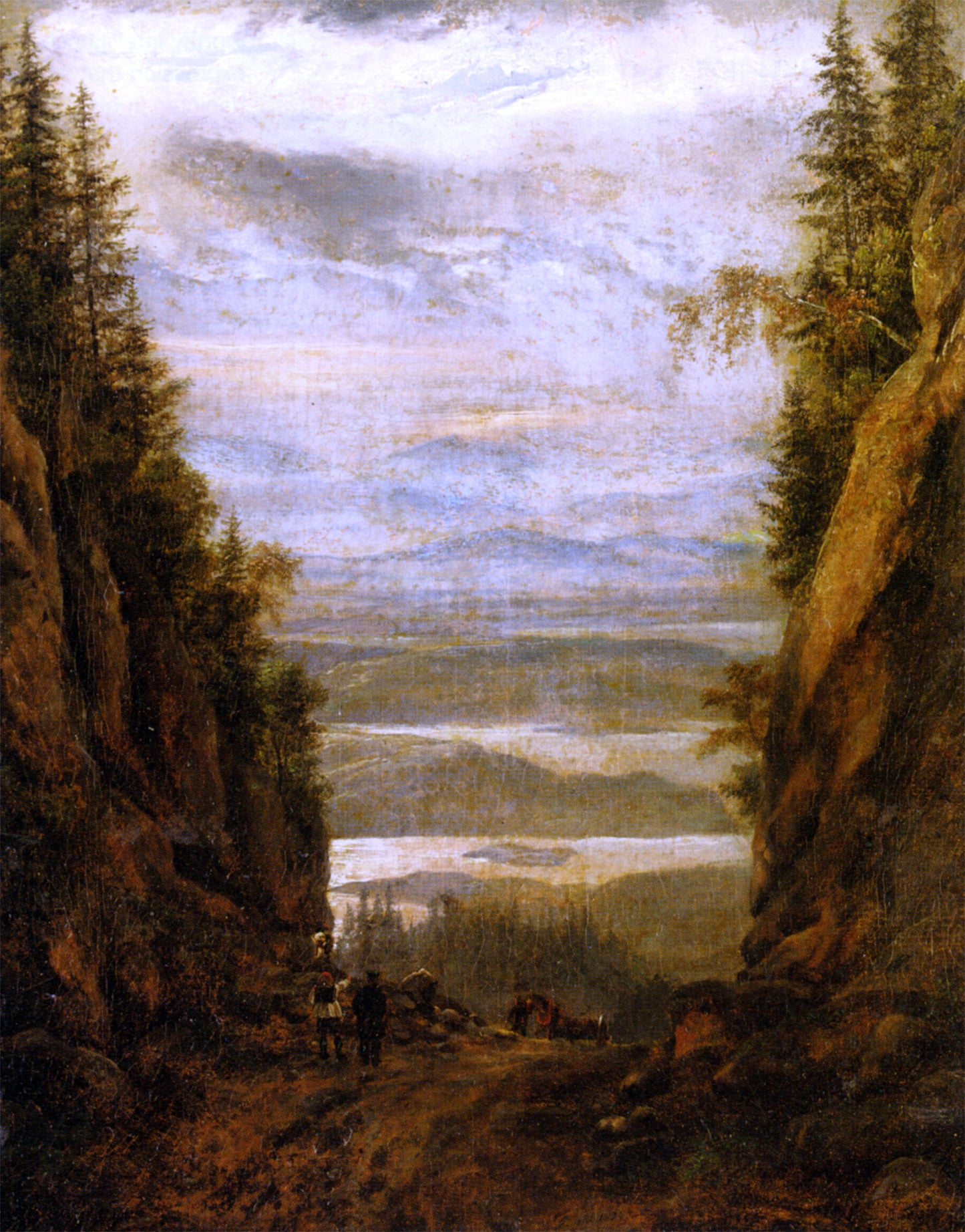 Johan Christian Claussen Dahl Utsikt Fra Krokkleiva - Hand Painted Oil Painting