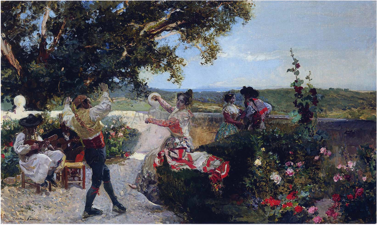 Joaquin Sorolla Y Bastida Valencian Dance in an Orange Grove - Hand Painted Oil Painting