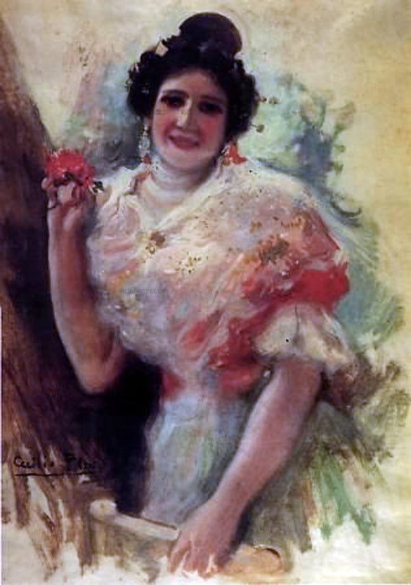 Cecilio Pla y Gallardo Valenciana - Hand Painted Oil Painting