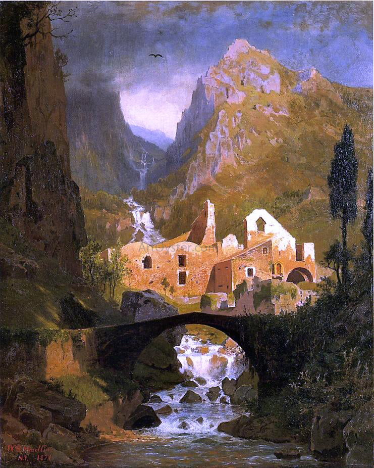 William Stanley Haseltine Valle dei Molini - Amalfi - Hand Painted Oil Painting