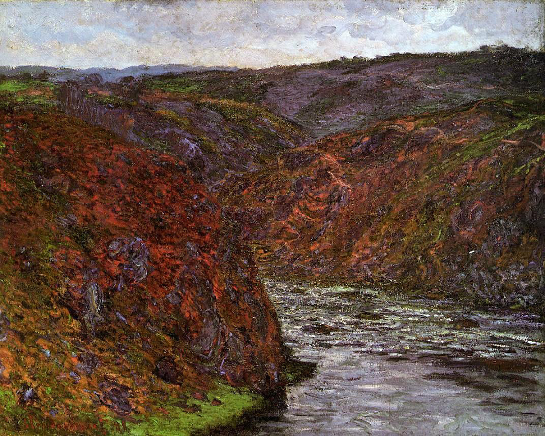 Claude Oscar Monet Valley of the Creuse, Grey Sky - Hand Painted Oil Painting