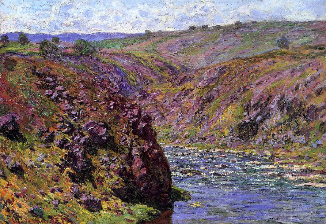 Claude Oscar Monet Valley of the Creuse, Sunlight Effect - Hand Painted Oil Painting