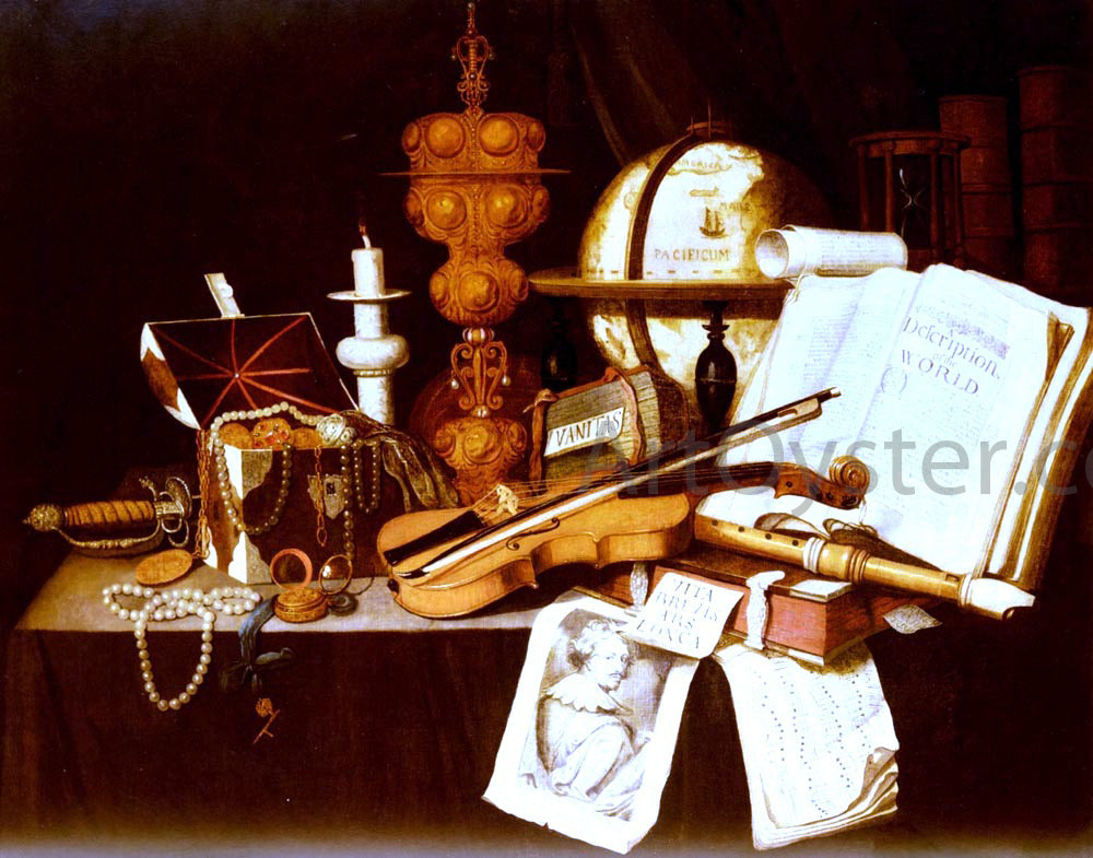 Evert Collier Vanitas Still Life - Hand Painted Oil Painting