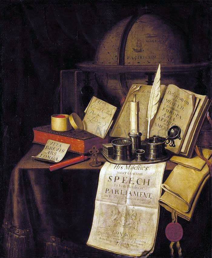 Edwart Collier Vanitas Still-Life - Hand Painted Oil Painting