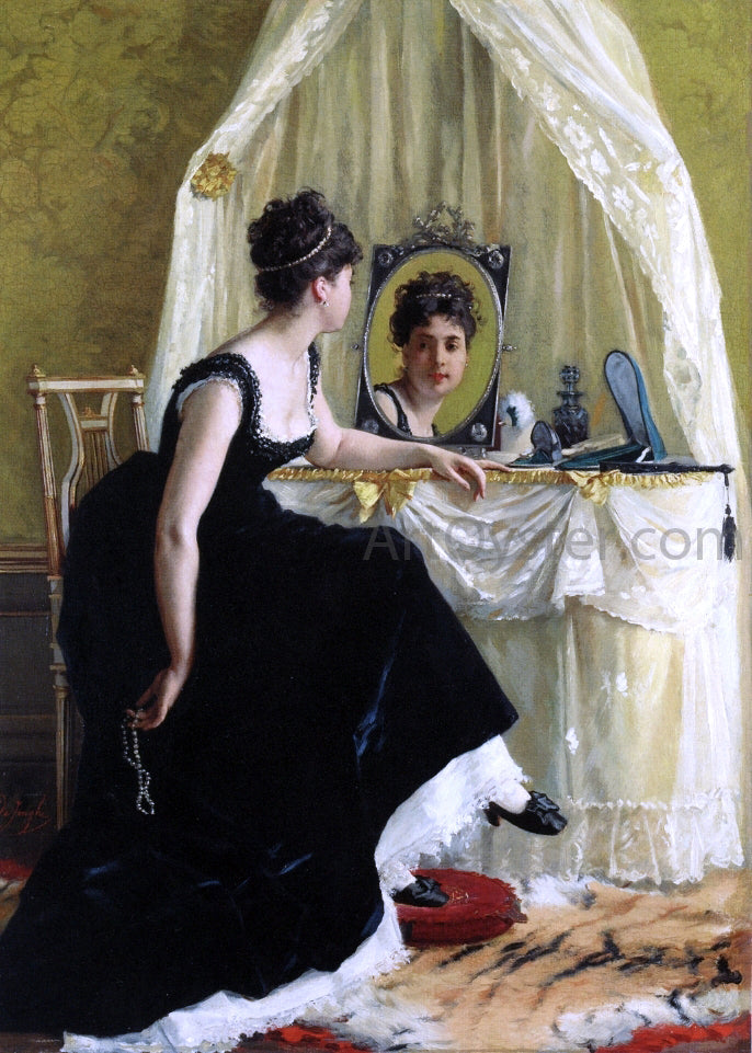 Gustave-Leonard De Jonghe Vanity - Hand Painted Oil Painting