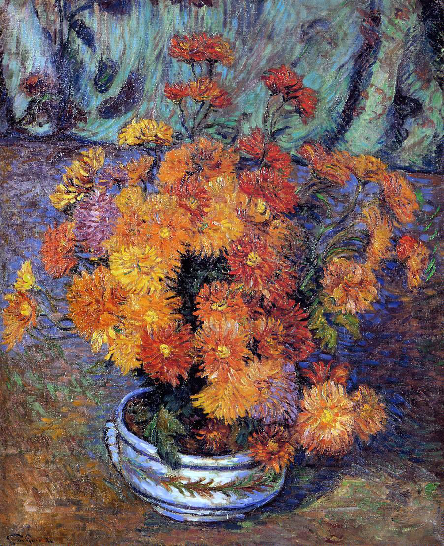 Armand Guillaumin Vase of Chrysanthemums - Hand Painted Oil Painting