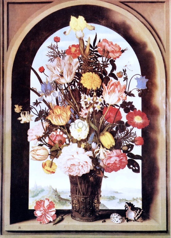  The Elder Ambrosius Bosschaert Vase of Flowers - Hand Painted Oil Painting