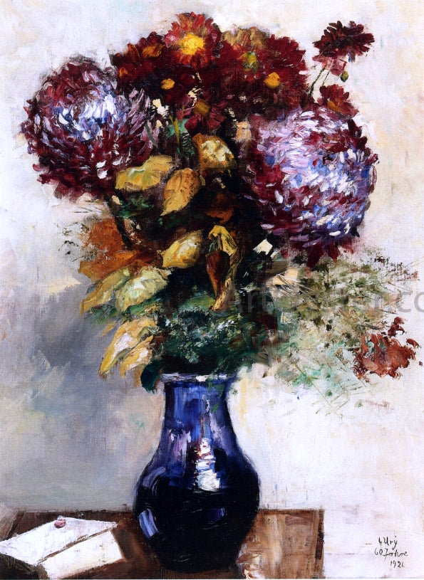 Lesser Ury Vase of Flowers - Hand Painted Oil Painting