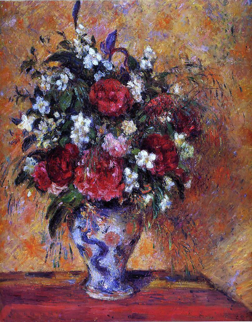 Camille Pissarro Vase of Flowers - Hand Painted Oil Painting