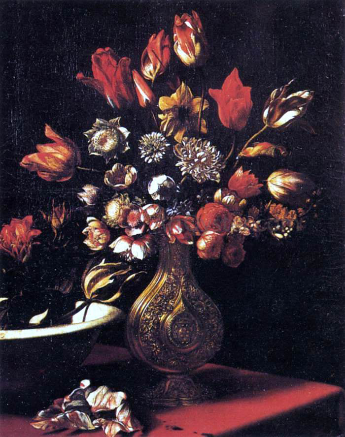 Carlo Dolci Vase of Flowers - Hand Painted Oil Painting
