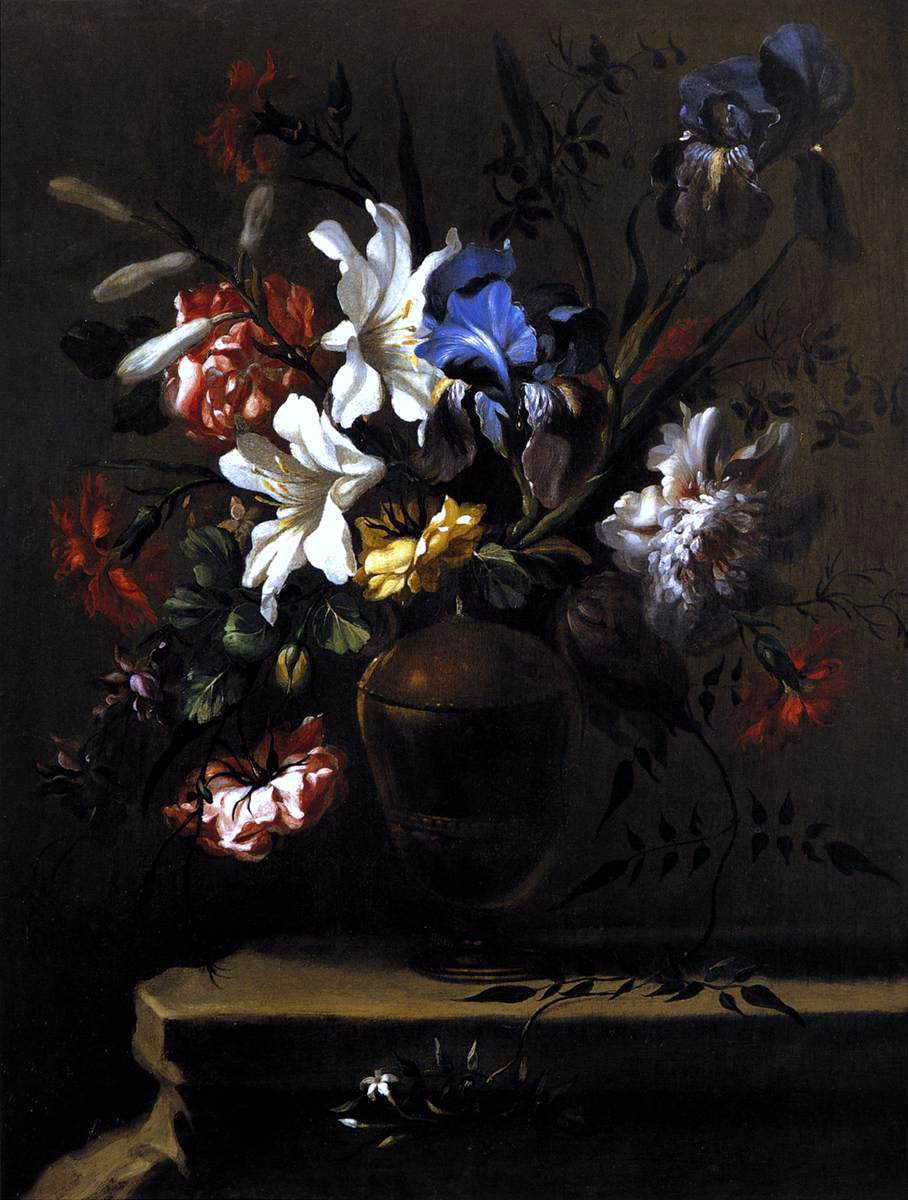 Bartolome Perez Vase of Flowers - Hand Painted Oil Painting