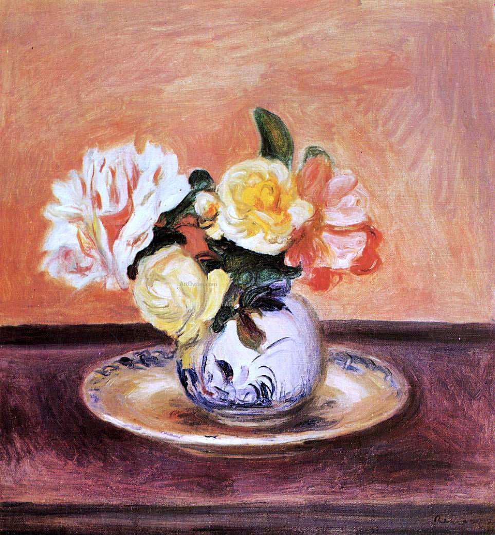 Pierre Auguste Renoir Vase of Flowers - Hand Painted Oil Painting
