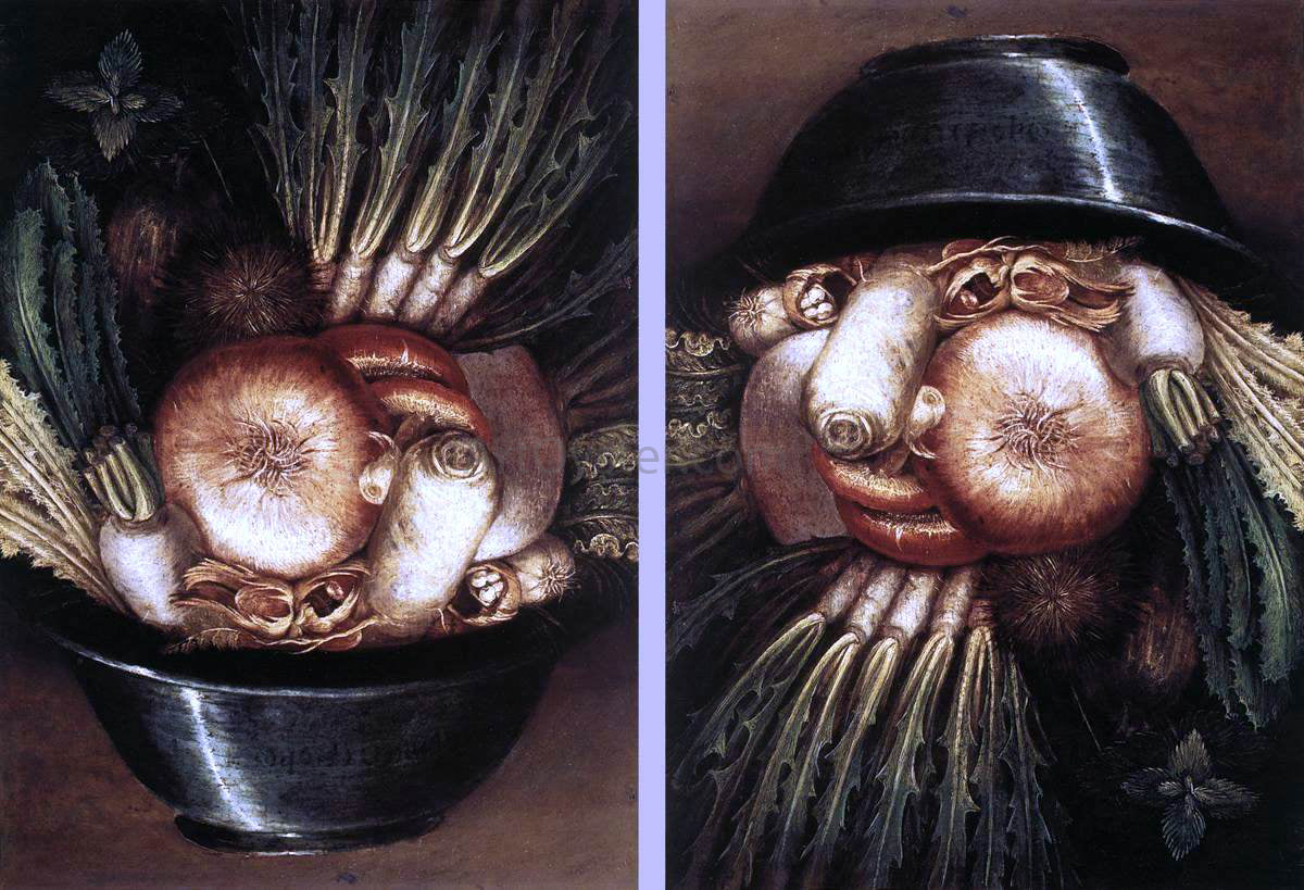 Giuseppe Arcimboldo Vegetables in a Bowl or The Gardener - Hand Painted Oil Painting