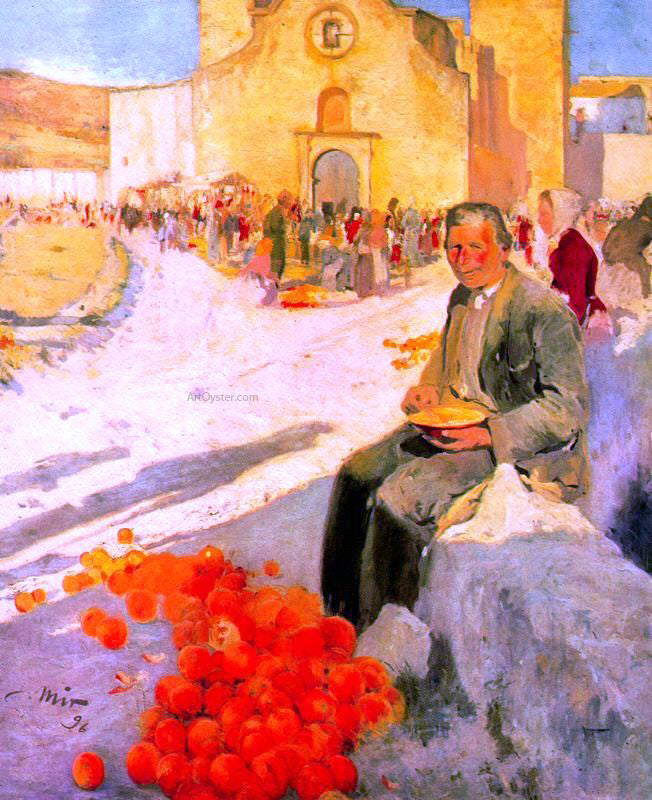 Joaquin Mir Trinxet Vendedor de Naranjas - Hand Painted Oil Painting