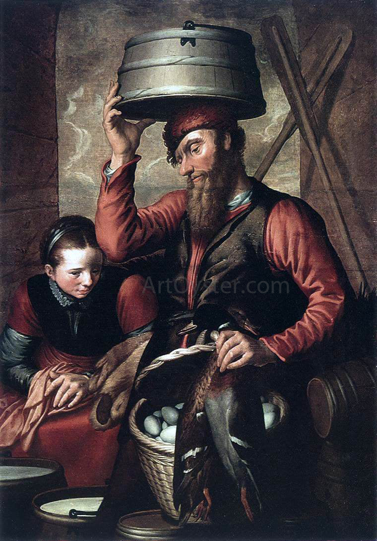 Pieter Aertsen Vendor of Fowl - Hand Painted Oil Painting