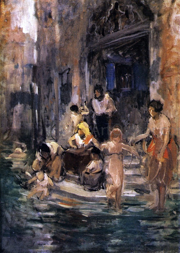 Frank Duveneck Venetian Bathers - Hand Painted Oil Painting