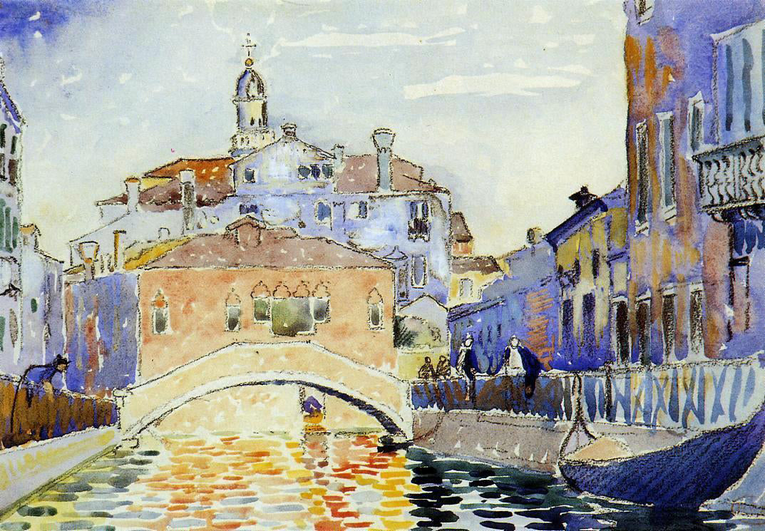 Henri Edmond Cross Venetian Canal - Hand Painted Oil Painting
