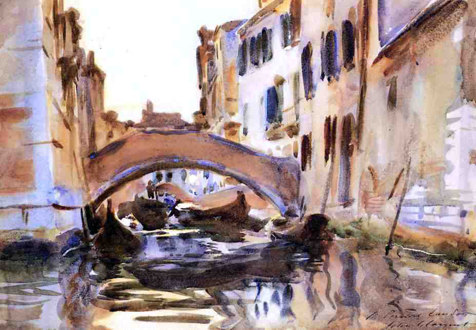 John Singer Sargent A Venetian Canal - Hand Painted Oil Painting