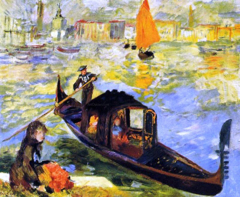 Pierre Auguste Renoir Venetian Gondola - Hand Painted Oil Painting