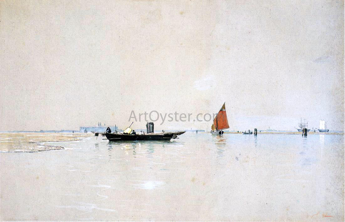  William Stanley Haseltine Venetian Lagoon - Hand Painted Oil Painting