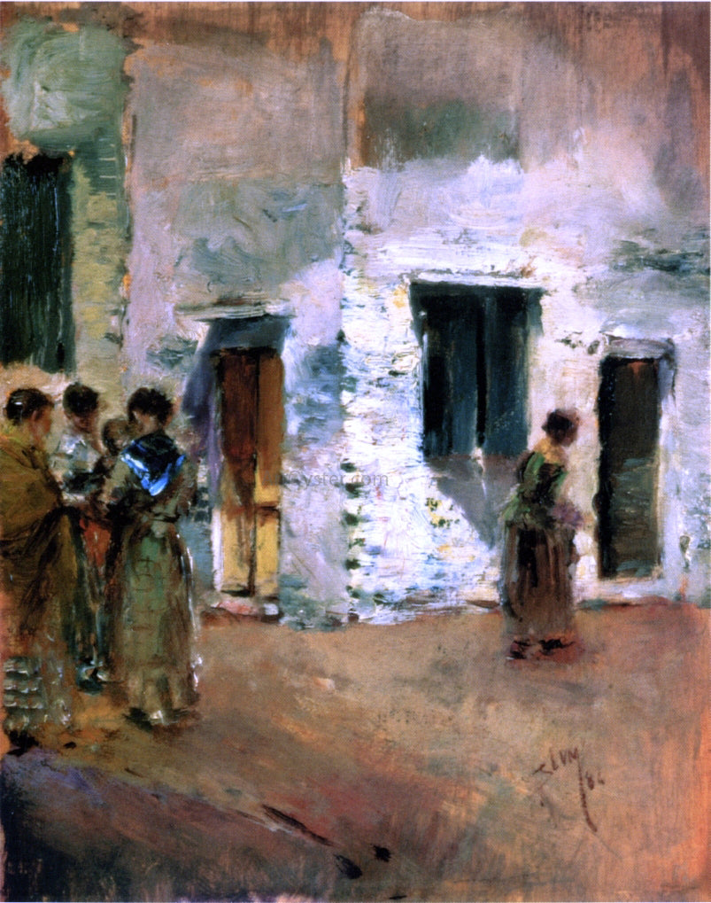 Robert Frederick Blum Venetian Street Scene - Hand Painted Oil Painting