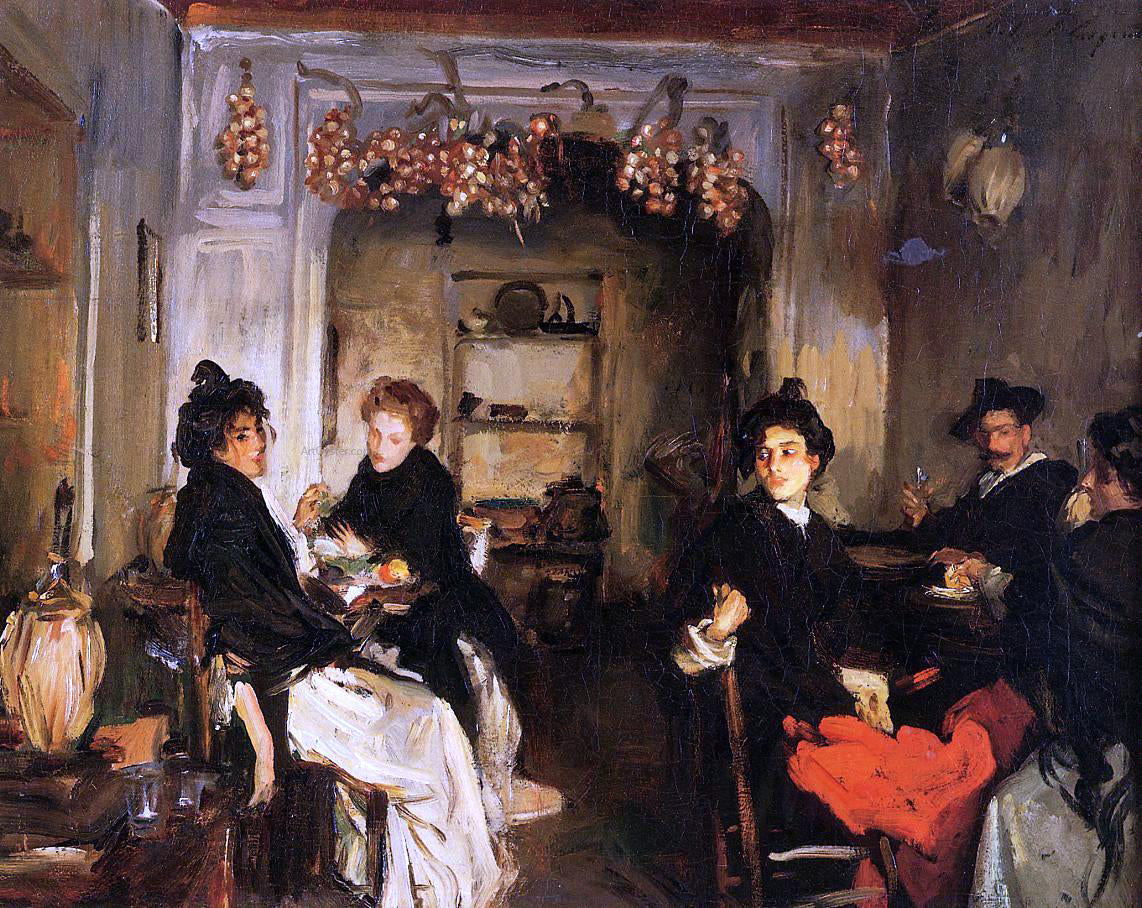 John Singer Sargent Venetian Wineshop - Hand Painted Oil Painting