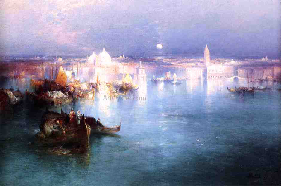 Thomas Moran Venice from San Giorgio - Hand Painted Oil Painting