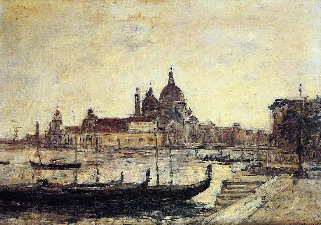 Eugene-Louis Boudin Venice, Le Mole et la Salute - Hand Painted Oil Painting