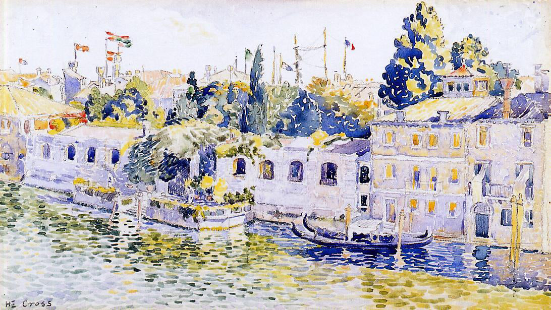 Henri Edmond Cross Venice, Palazzo Venier dei Leoni - Hand Painted Oil Painting