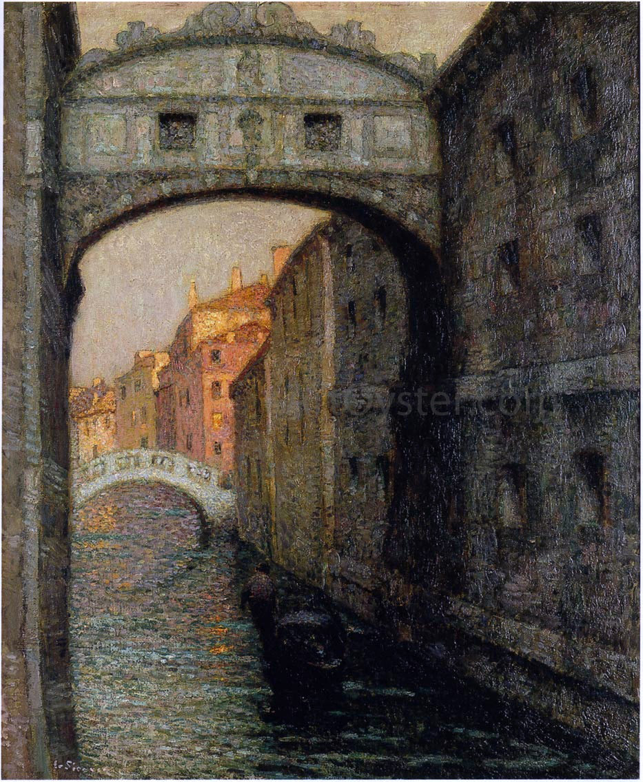 Henri Le Sidaner Venice - the Canal of Sighs - Hand Painted Oil Painting
