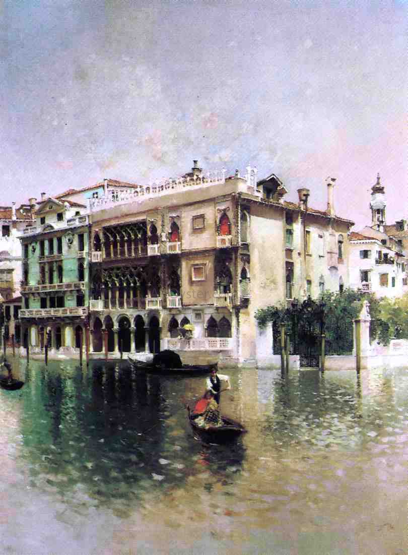 Robert Frederick Blum Venice, The Grand Canal - Hand Painted Oil Painting