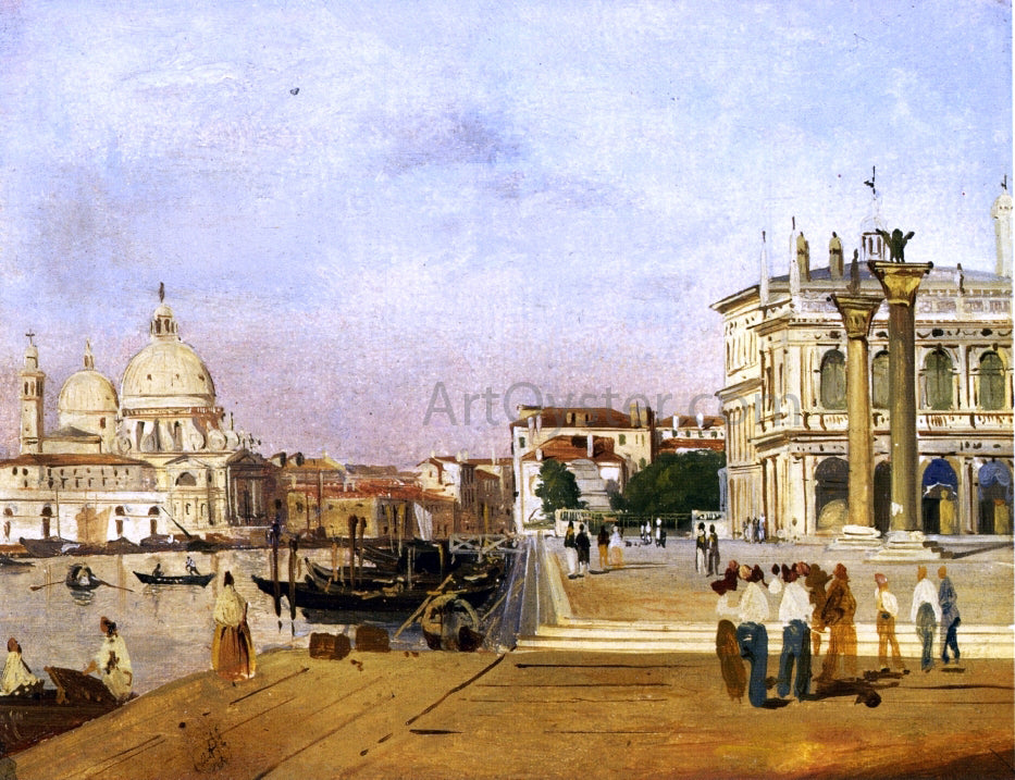  Ippolito Caffi Venice, the Molo Towards Ovest - Hand Painted Oil Painting