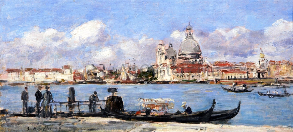 Eugene-Louis Boudin Venice, the Salute and the Douane, the Guidecca from the Rear, View from the Grand Canal - Hand Painted Oil Painting