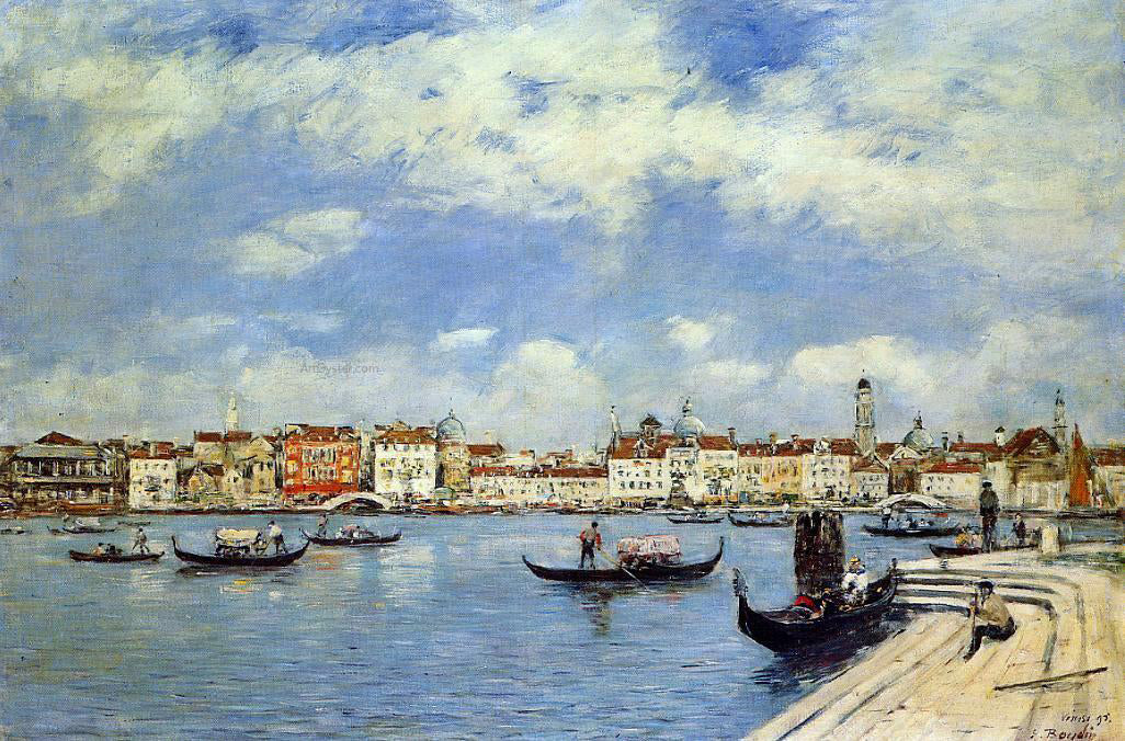 Eugene-Louis Boudin Venice, View from San Giorgio - Hand Painted Oil Painting