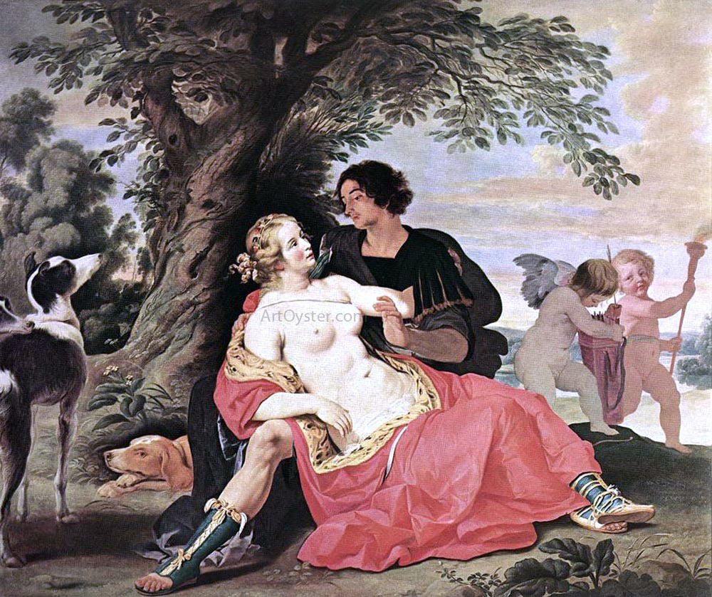 Abraham Janssens Venus and Adonis - Hand Painted Oil Painting