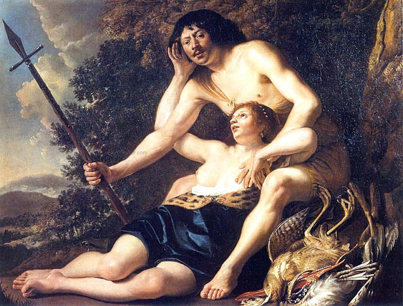 Christiaen Van Couwenbergh Venus and Adonis - Hand Painted Oil Painting