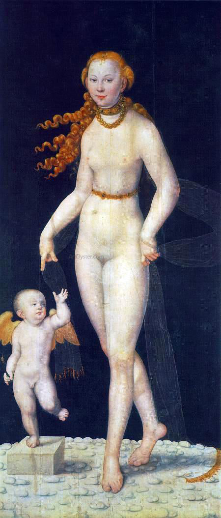 The Younger Lucas Cranach Venus and Amor - Hand Painted Oil Painting