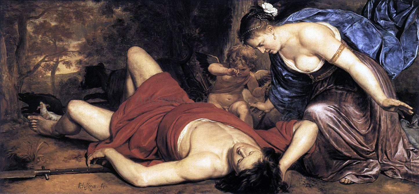 Cornelis Holsteyn Venus and Amor Mourning the Death of Adonis - Hand Painted Oil Painting