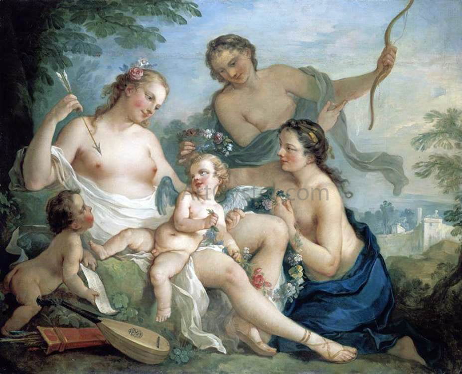 Charles Joseph Natoire Venus and Cupid - Hand Painted Oil Painting